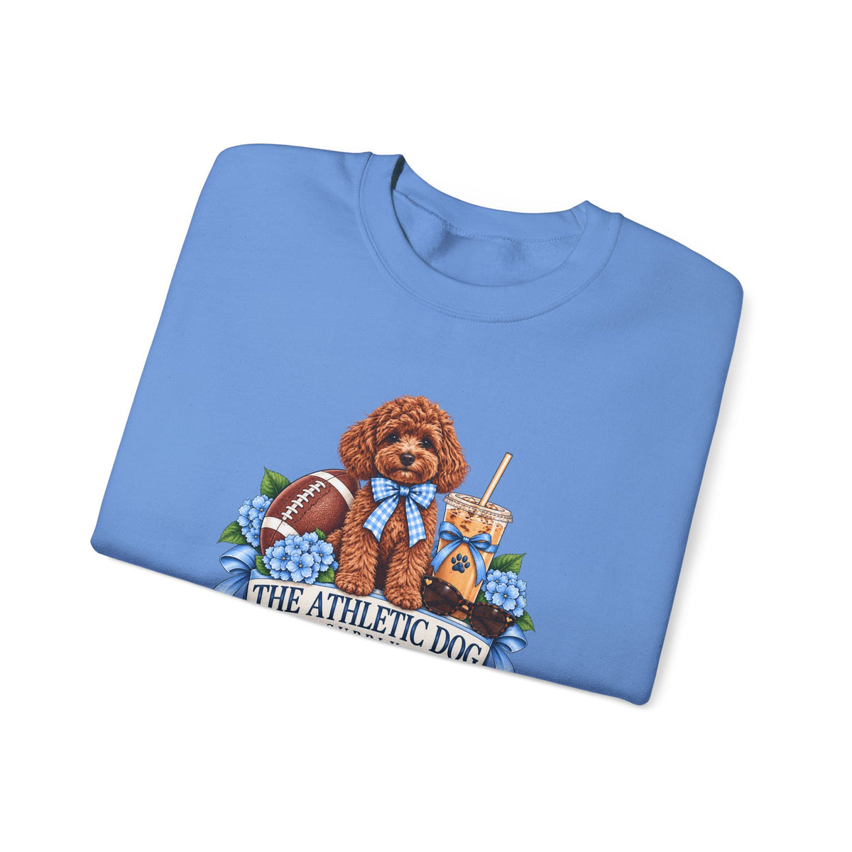 Dog Mom Football Crewneck Sweatshirt