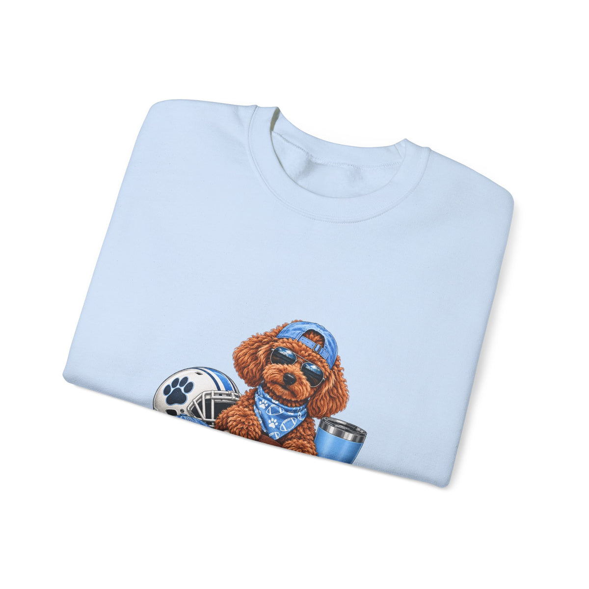 Toy Poodle Football Crewneck Sweatshirt
