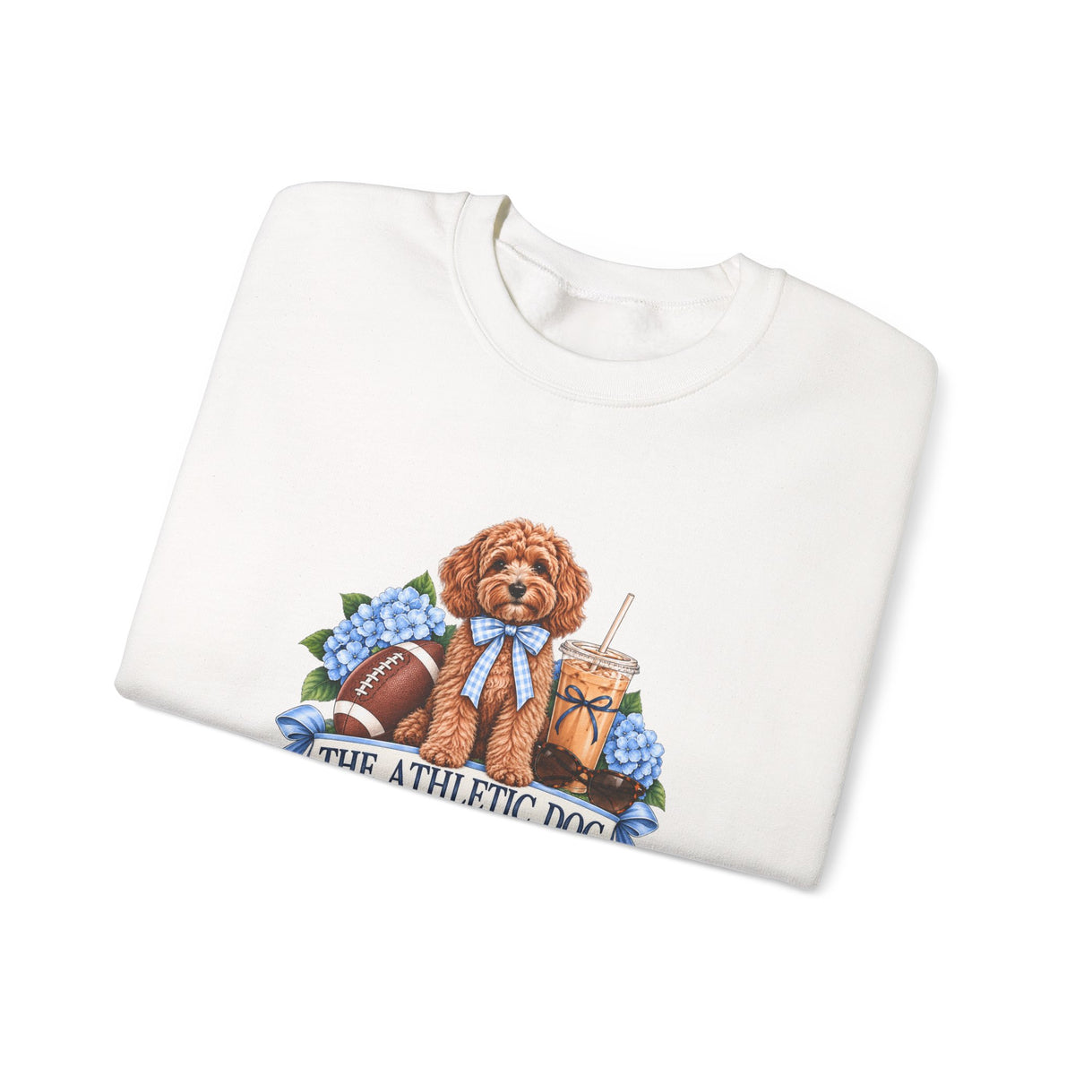 Dog Mom Football Crewneck Sweatshirt