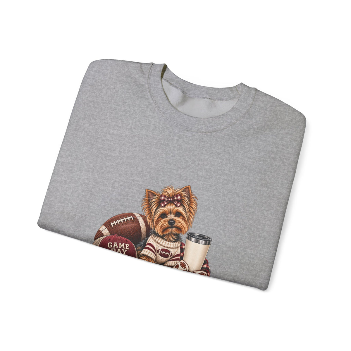 Yorkie Football Crewneck Sweatshirt