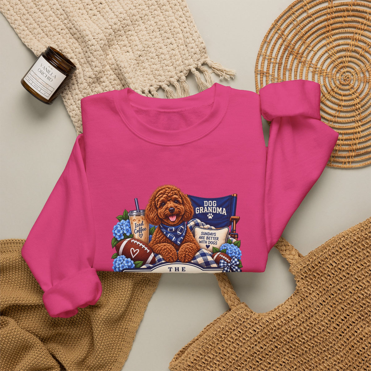 Dog Grandma Football Crewneck Sweatshirt