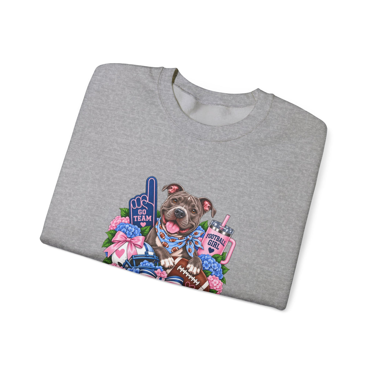 Pit Bull Football Crewneck Sweatshirt