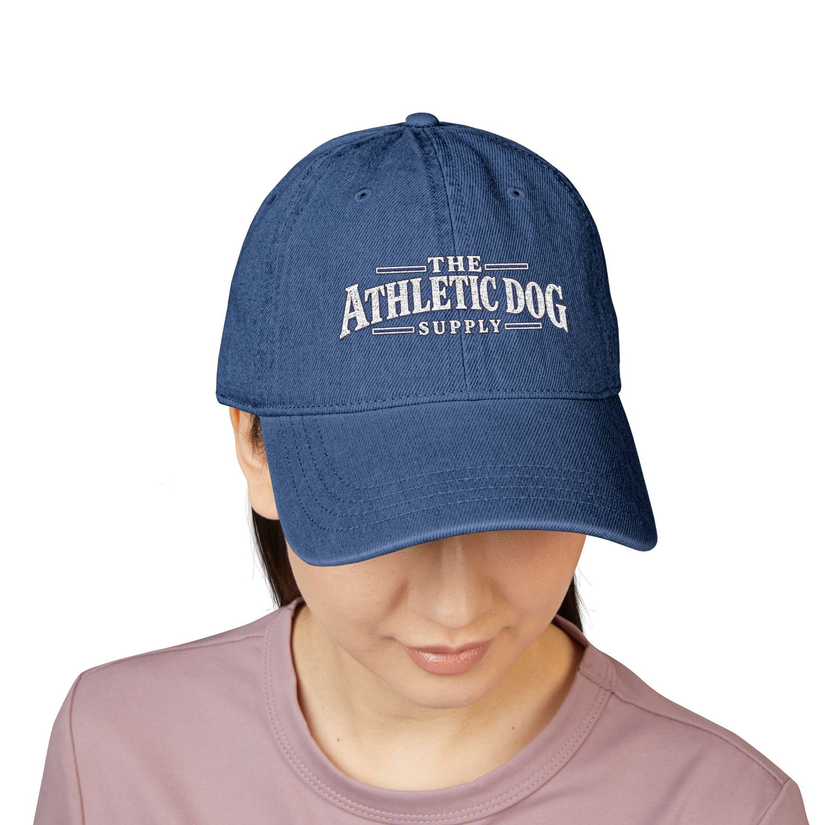 Embroidered Denim Hat — "The Athletic Dog Supply" Classic Baseball Cap