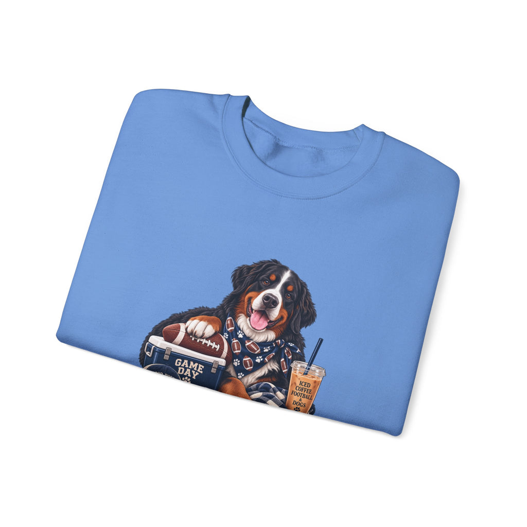 Bernese Mountain Dog Football Crewneck Sweatshirt