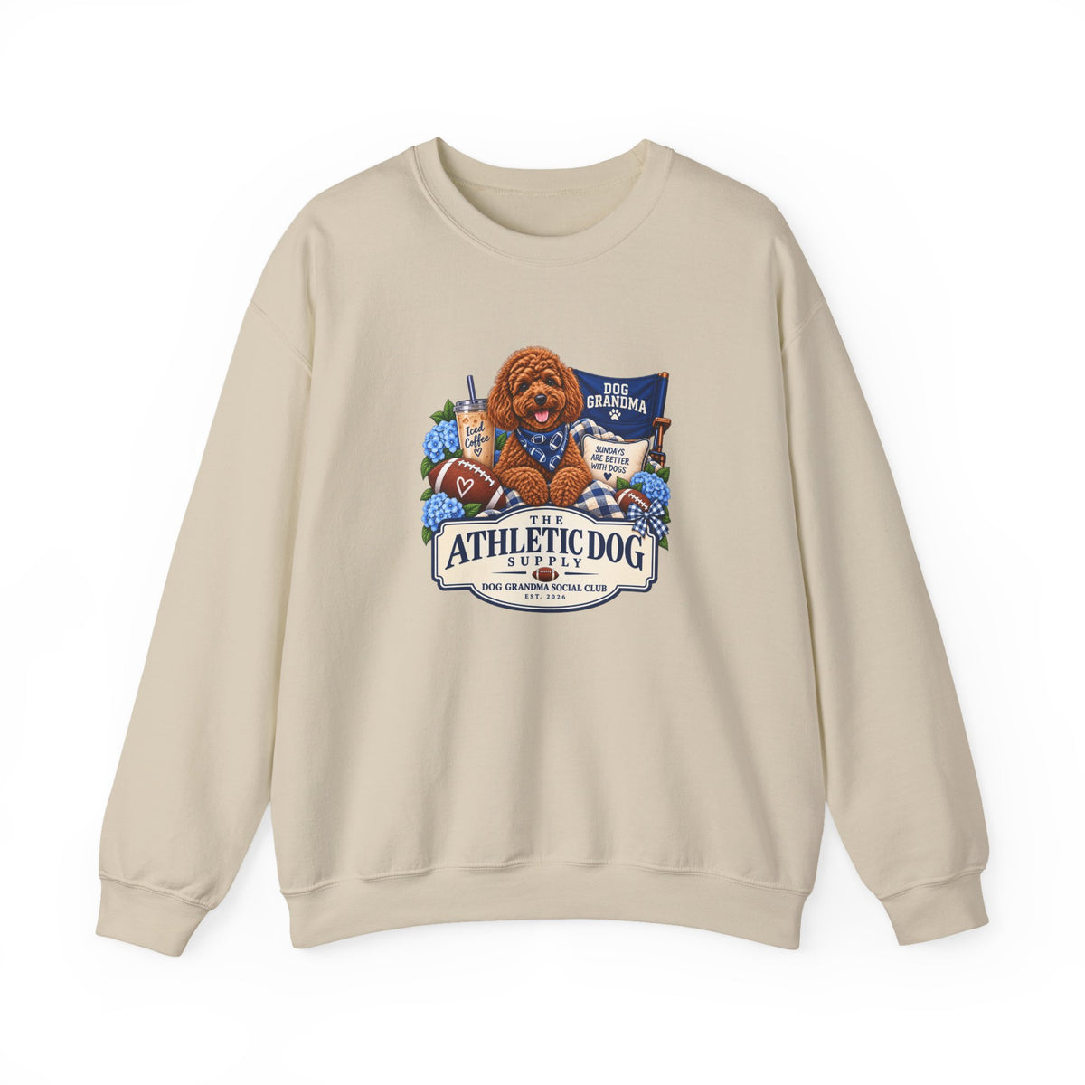 Dog Grandma Football Crewneck Sweatshirt