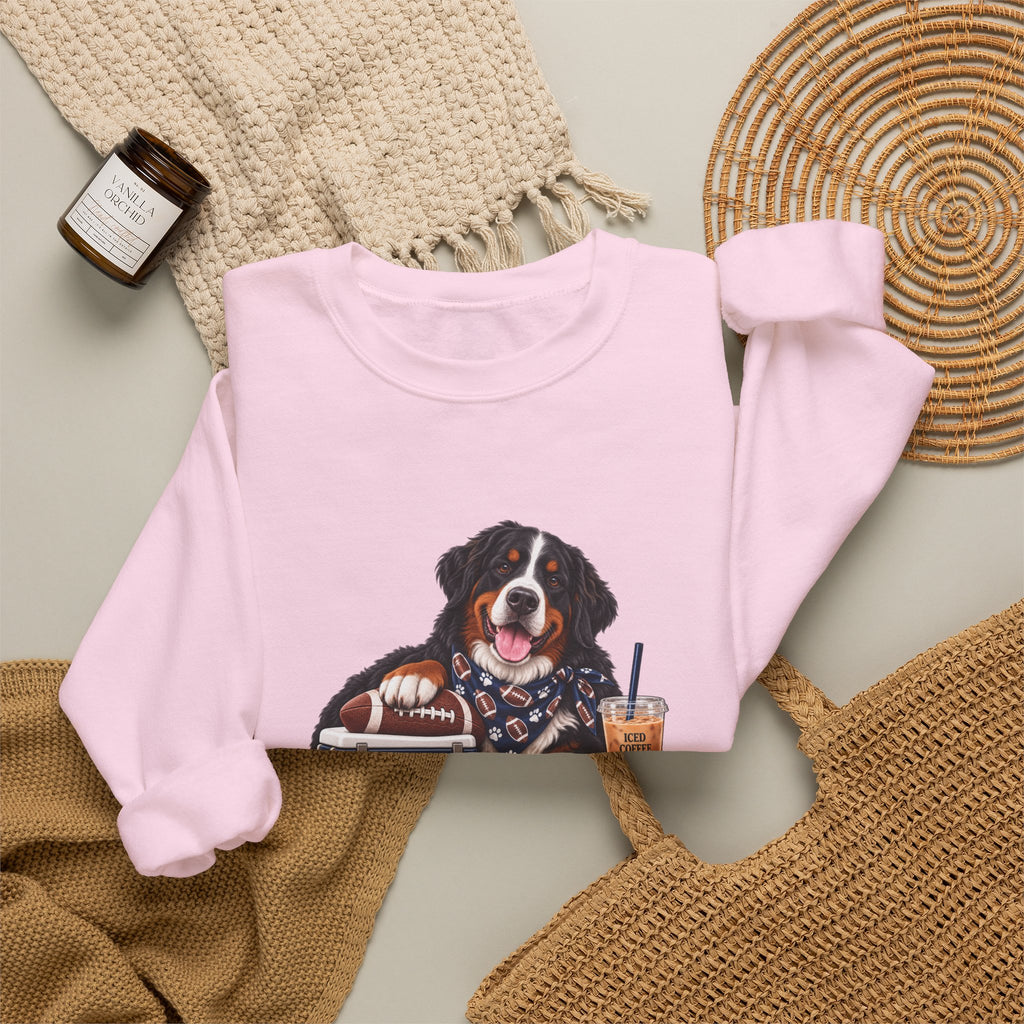 Bernese Mountain Dog Football Crewneck Sweatshirt