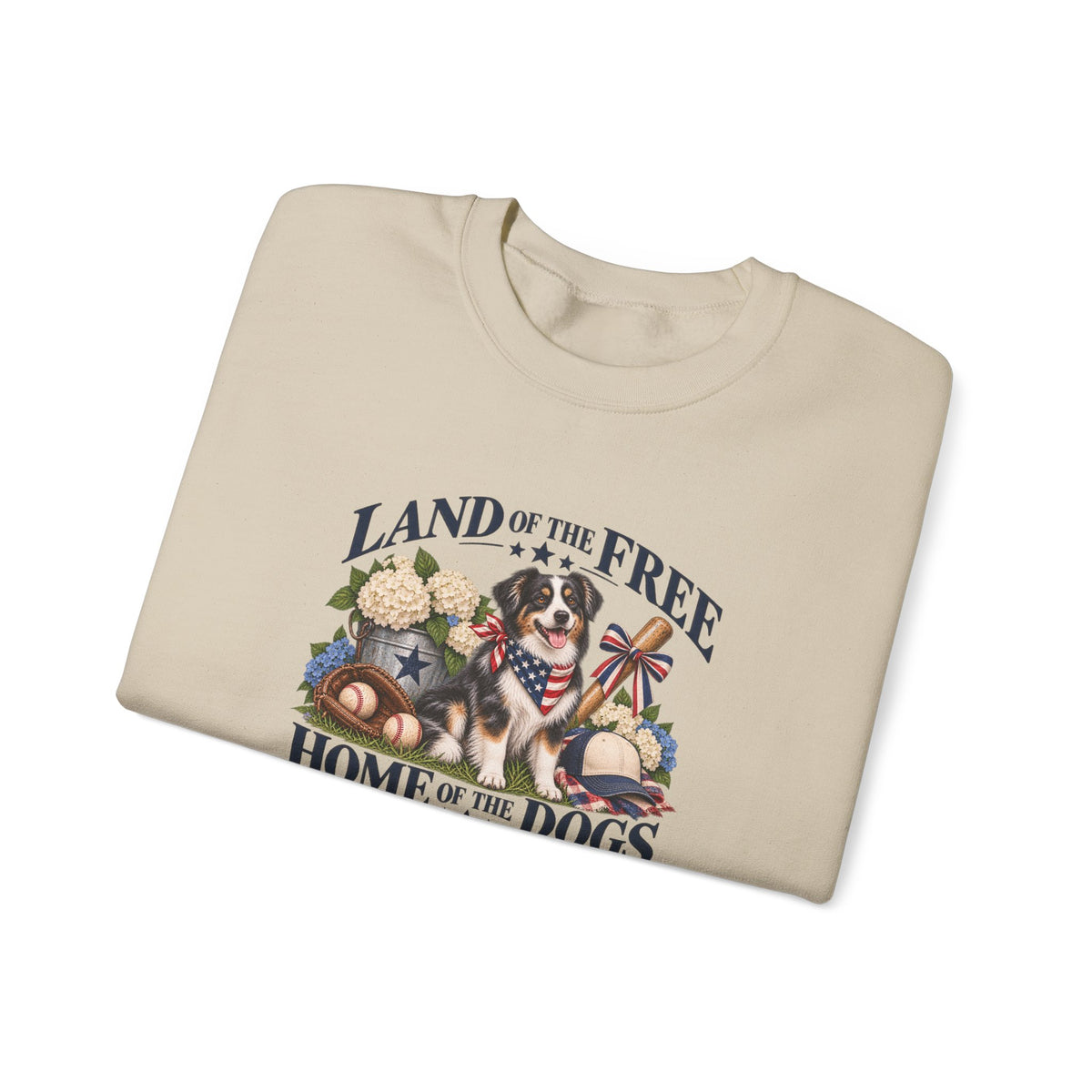 Land of the Free, Home of the Dogs Crewneck Sweatshirt
