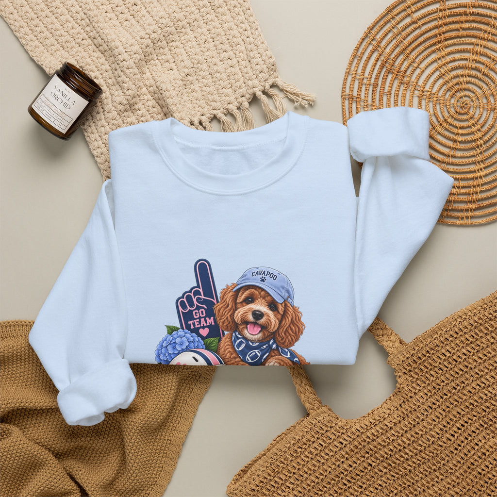 Cavapoo Football Crewneck Sweatshirt