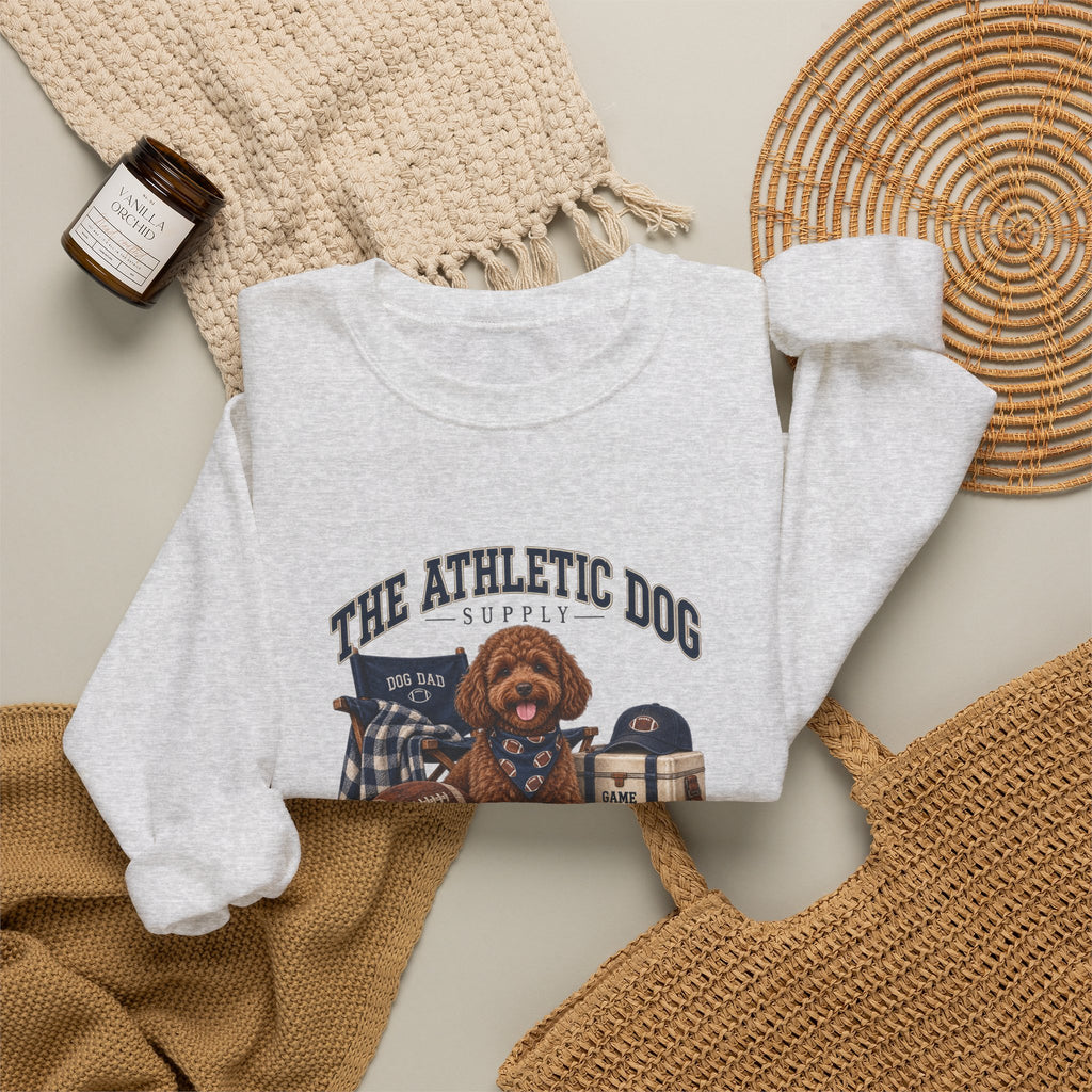 Dog Dad Football Crewneck Sweatshirt
