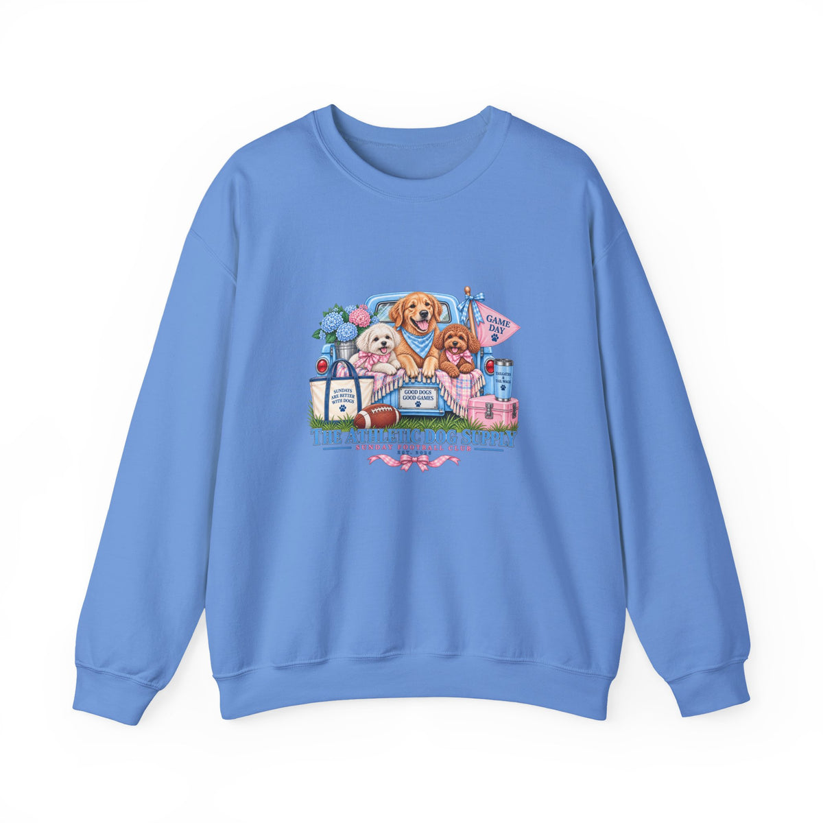 Dog Trio Football Crewneck Sweatshirt