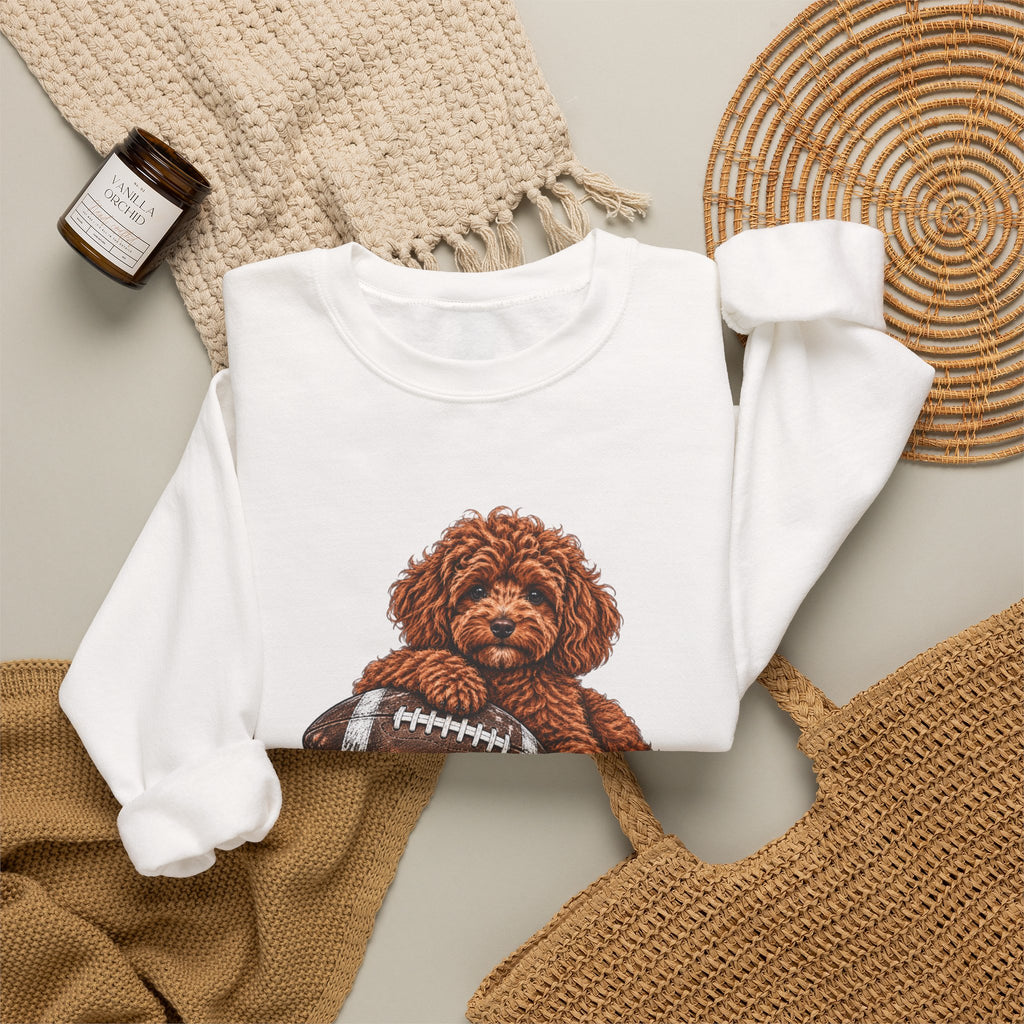Poodle Football Crewneck Sweatshirt