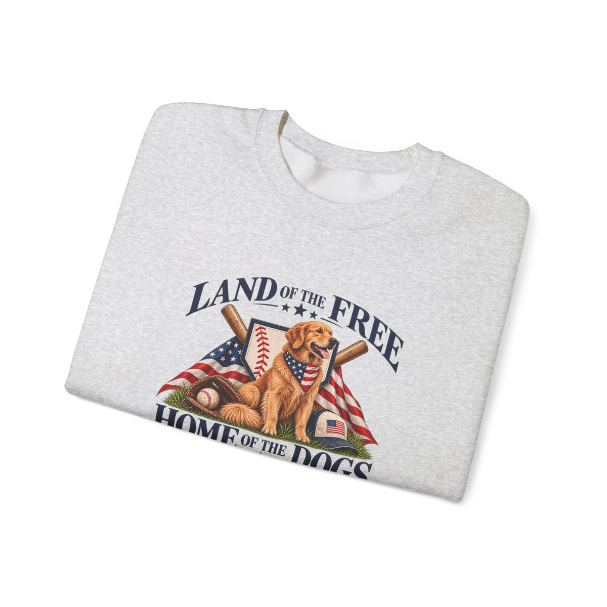 Land of the Free Home of the Dogs Crewneck Sweatshirt
