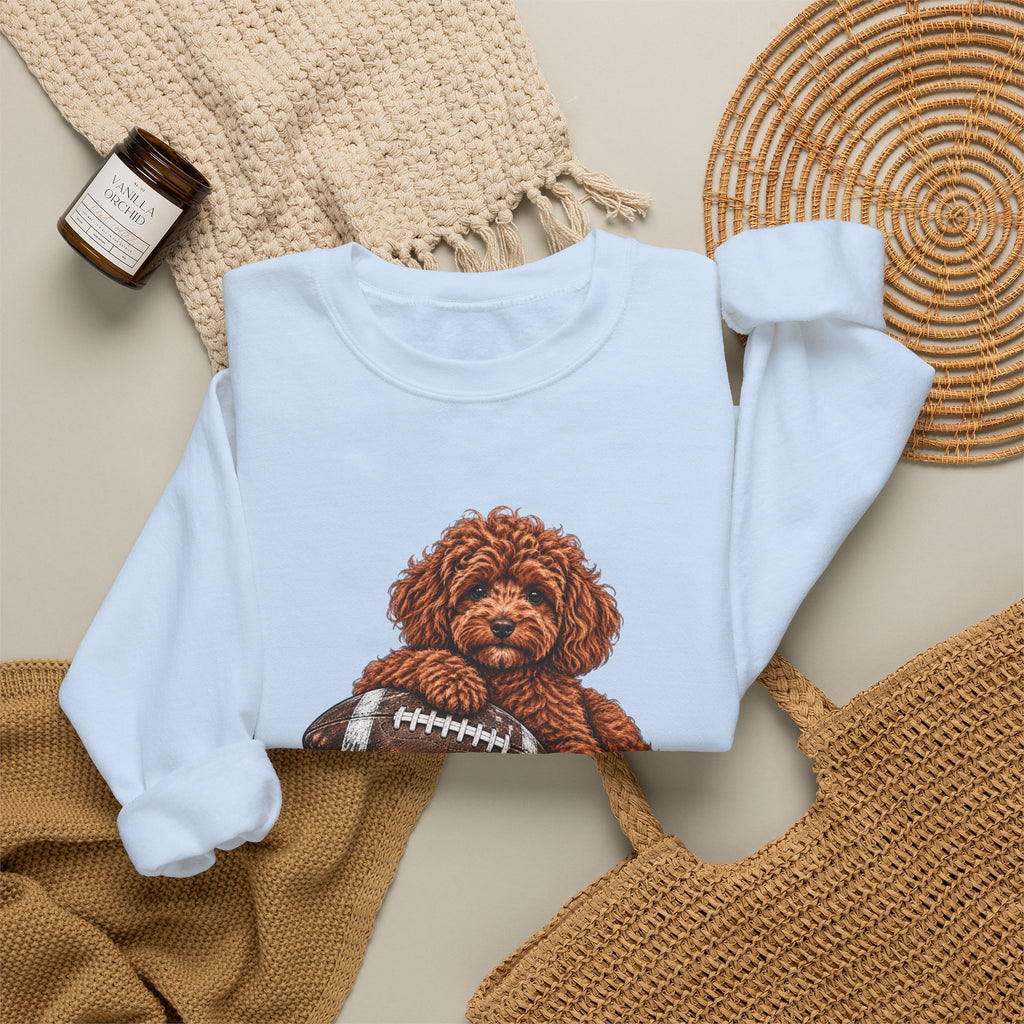 Poodle Football Crewneck Sweatshirt