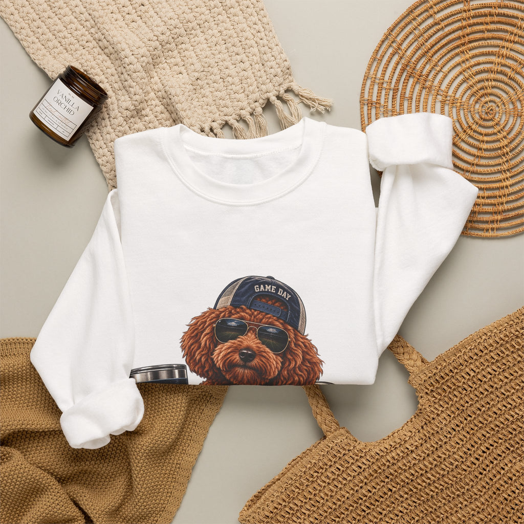 Poodle Football Crewneck Sweatshirt