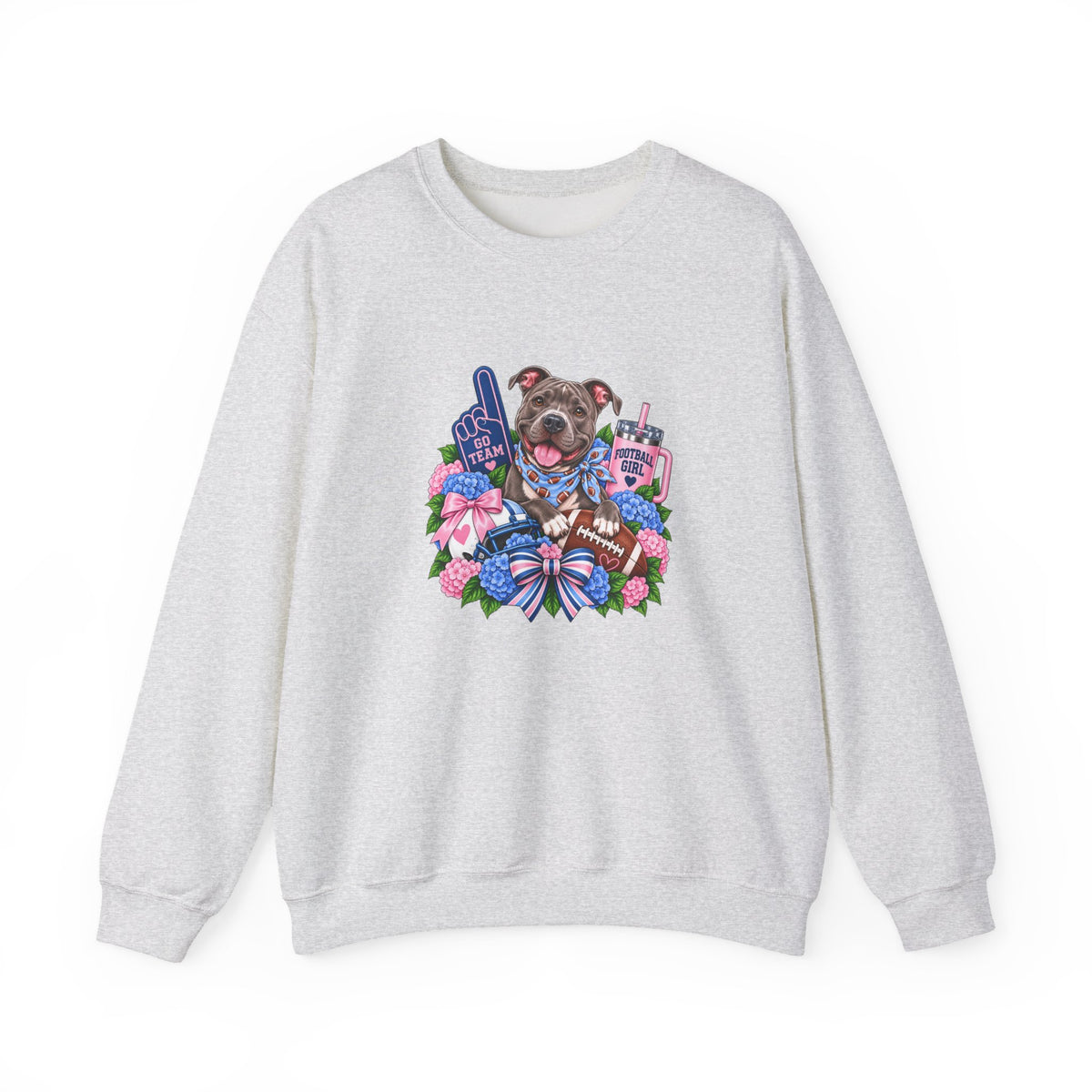 Pit Bull Football Crewneck Sweatshirt