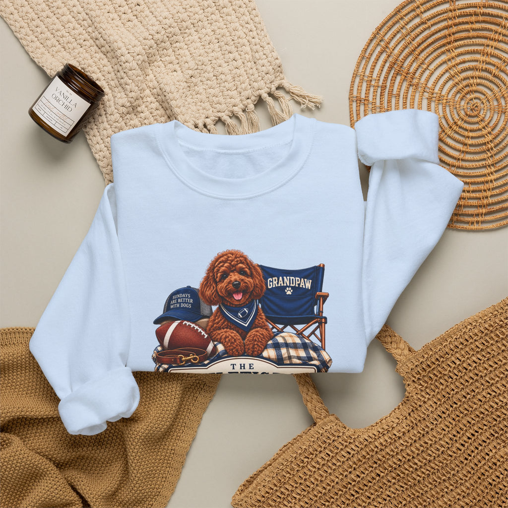 Dog Grandpa Football Crewneck Sweatshirt