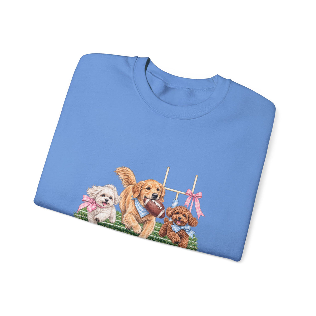 Dog Trio Football Crewneck Sweatshirt