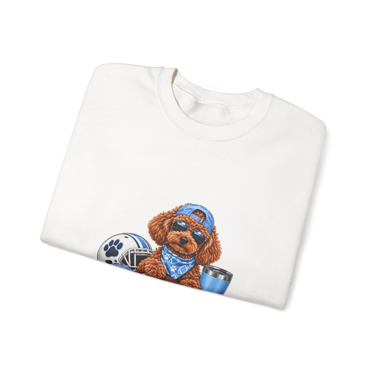 Toy Poodle Football Crewneck Sweatshirt