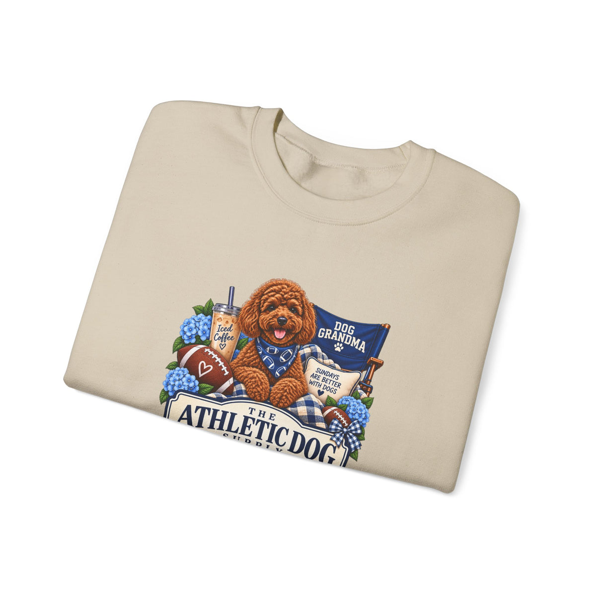 Dog Grandma Football Crewneck Sweatshirt