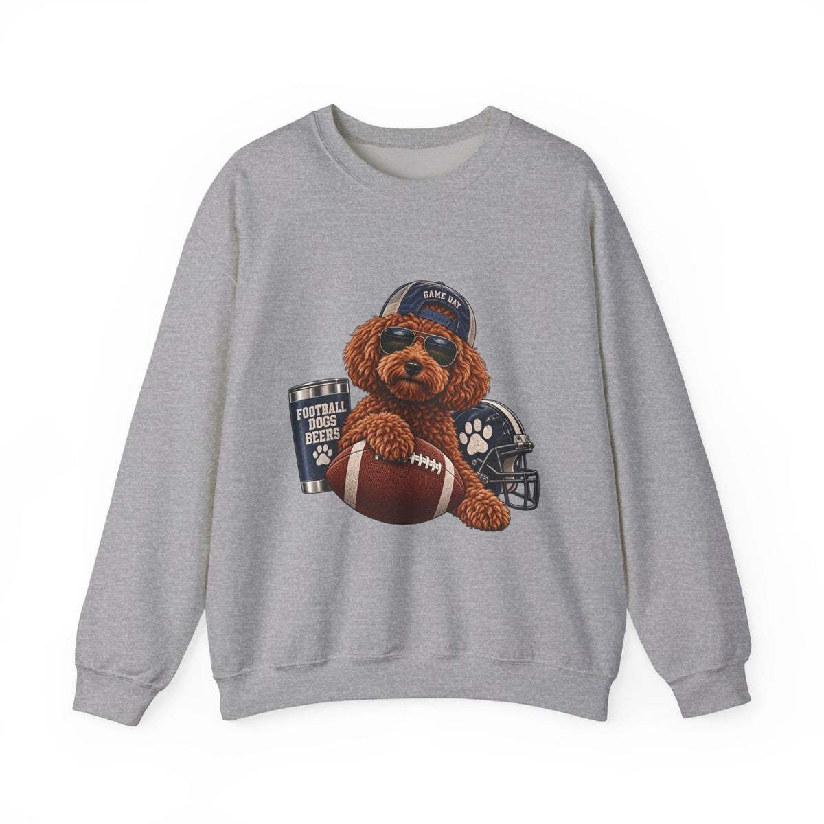 Poodle Football Crewneck Sweatshirt