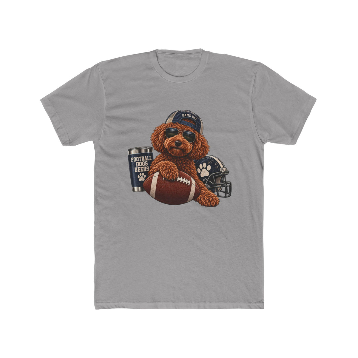 Poodle Football Graphic Tee — Crew Shirt