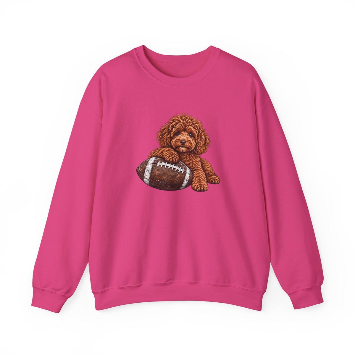 Poodle Football Crewneck Sweatshirt