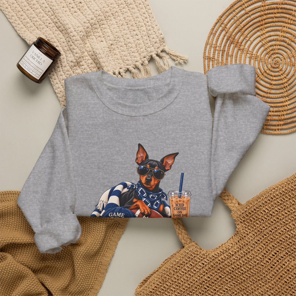 Doberman Football Crewneck Sweatshirt