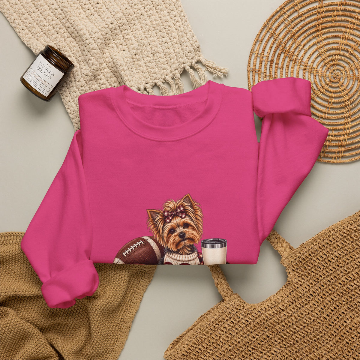 Yorkie Football Crewneck Sweatshirt