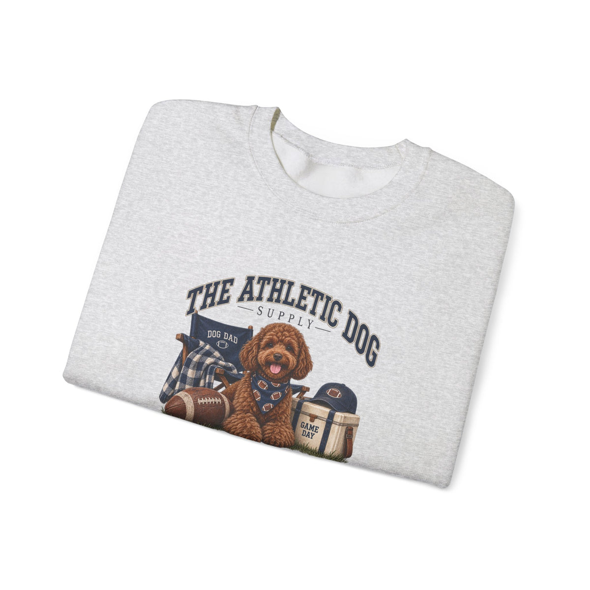 Dog Dad Football Crewneck Sweatshirt