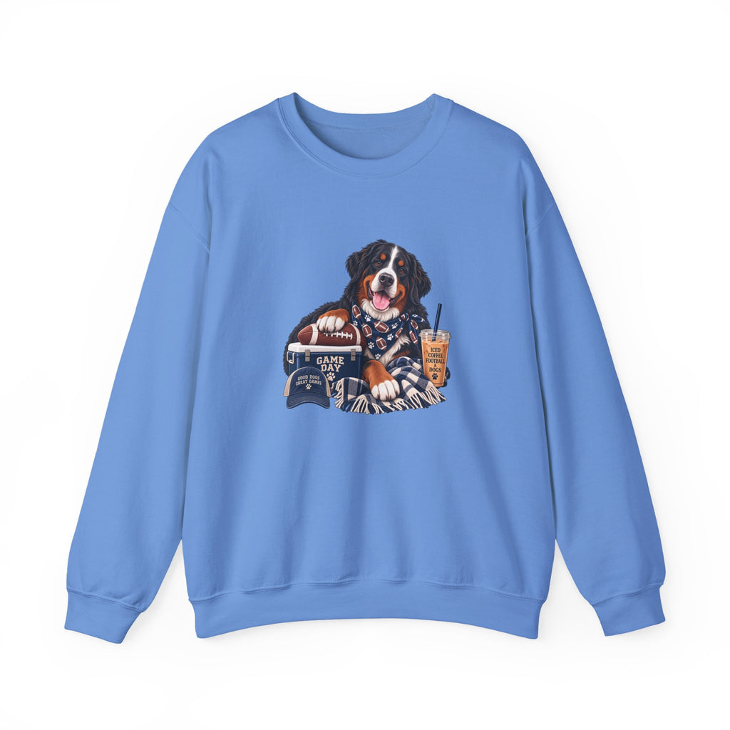 Bernese Mountain Dog Football Crewneck Sweatshirt