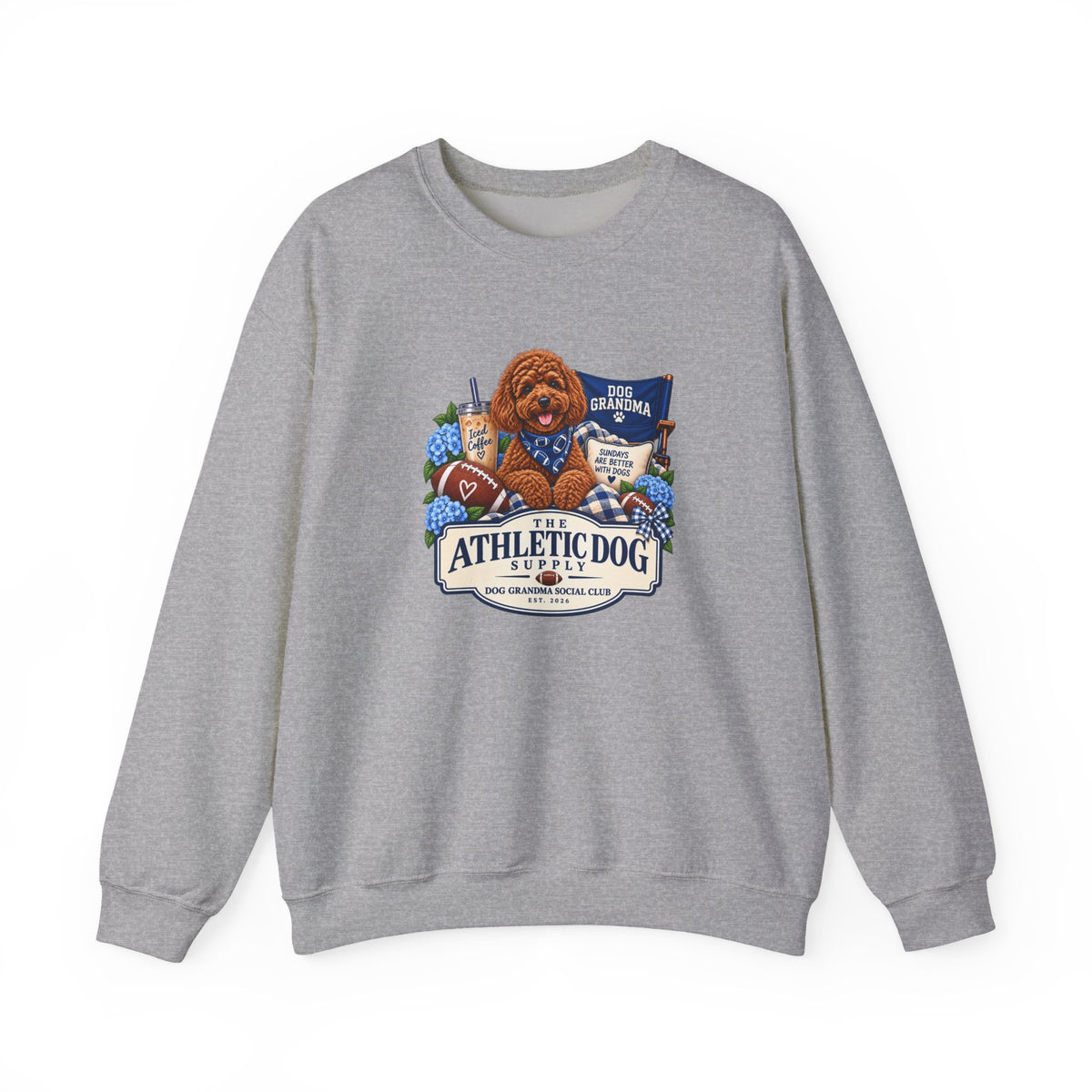 Dog Grandma Football Crewneck Sweatshirt