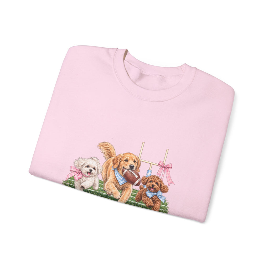 Dog Trio Football Crewneck Sweatshirt