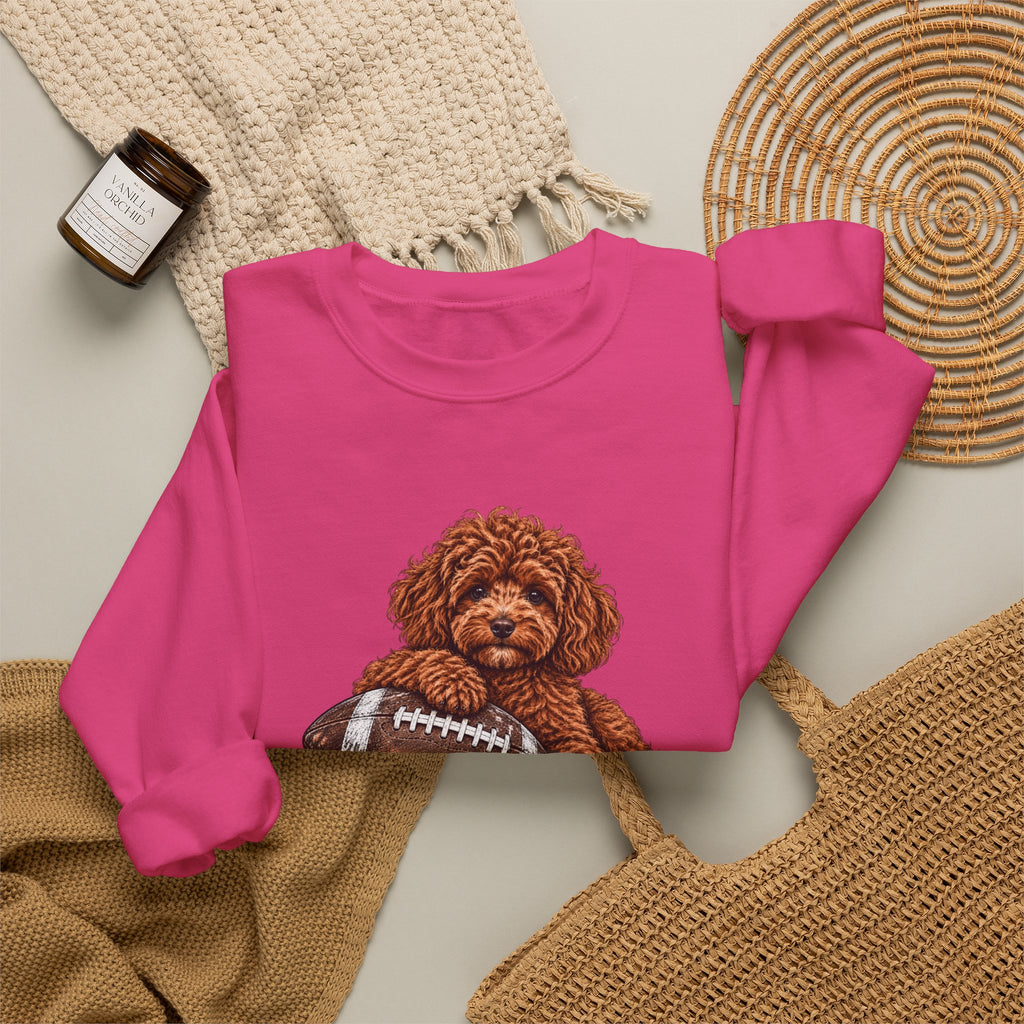 Poodle Football Crewneck Sweatshirt