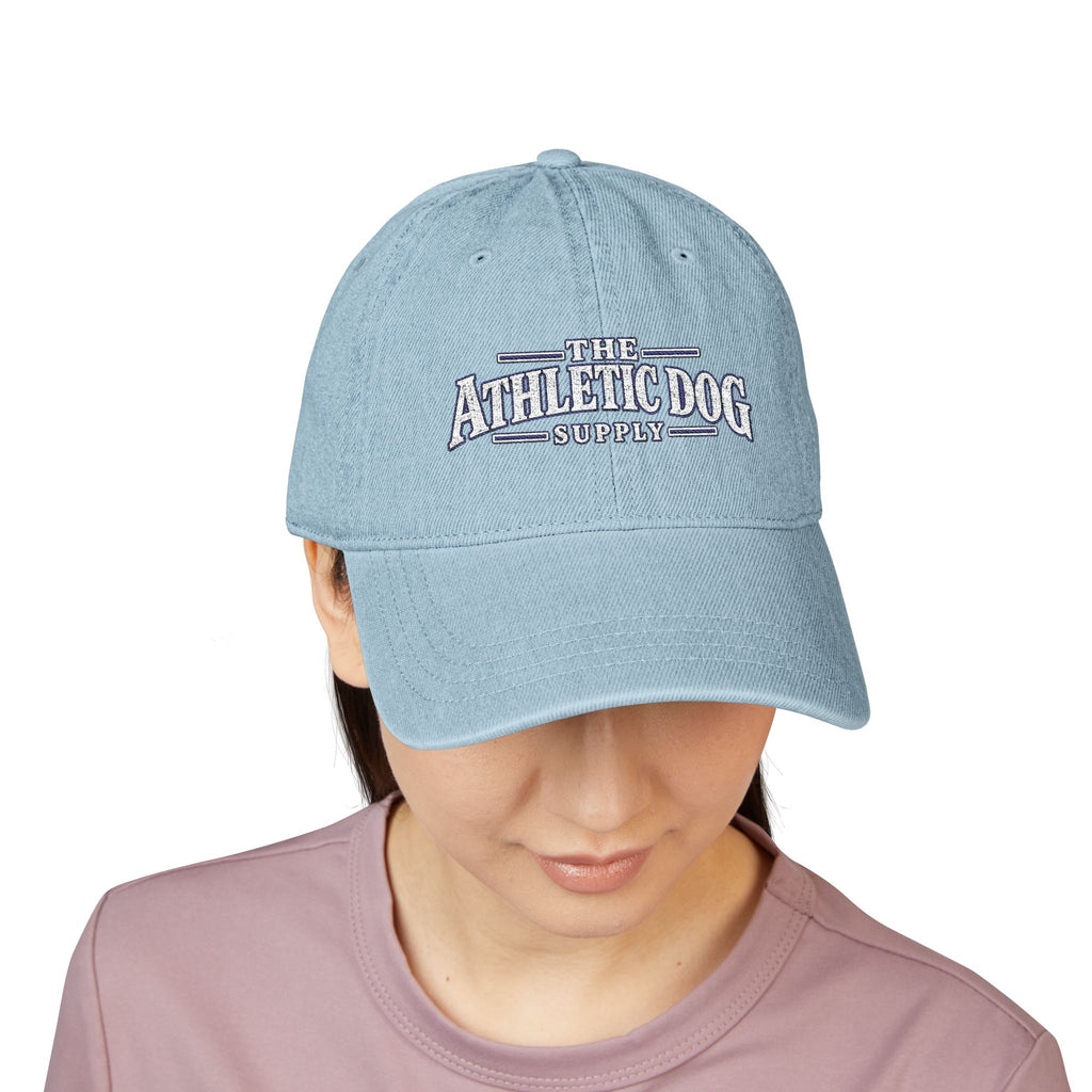 Embroidered Denim Hat — "The Athletic Dog Supply" Classic Baseball Cap